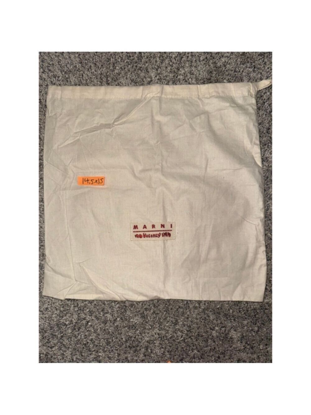 Women's Marni No Vacancy Inn Beige Red Canvas dust Bag One Size